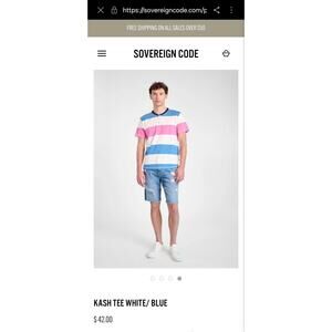 Sovereign Code men's multicolor Cotton Short Sleeve Henley M New B26 5